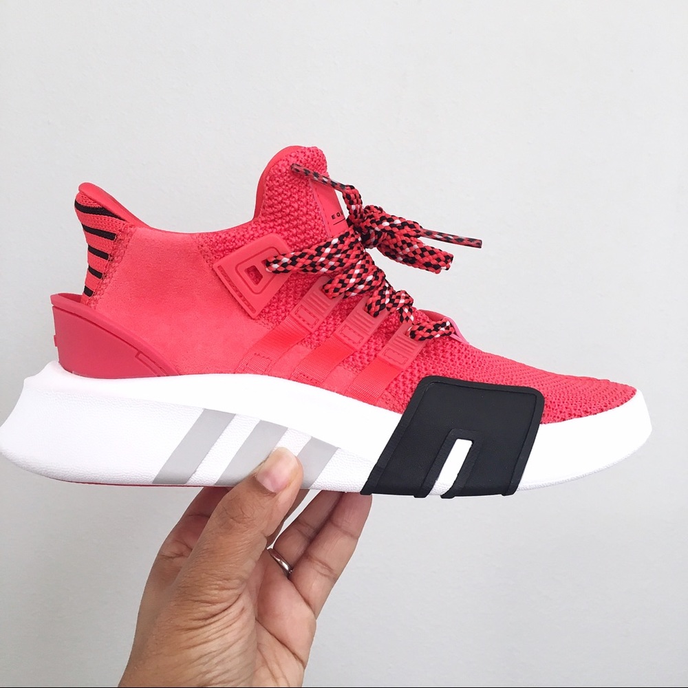 Adidas Originals EQT Bask Adv Red Women Size 7 - Picture 3 of 7